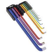 Sealey Hex Key Set 9 Piece Extra-Long Stubby 1.5mm to 10mm
