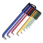 Sealey Hex Key Set 9 Piece Extra-Long Stubby 1.5mm to 10mm