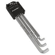 Sealey Premier Hex Key Set 9 Piece 1.5-10mm Extra-Long Stubby