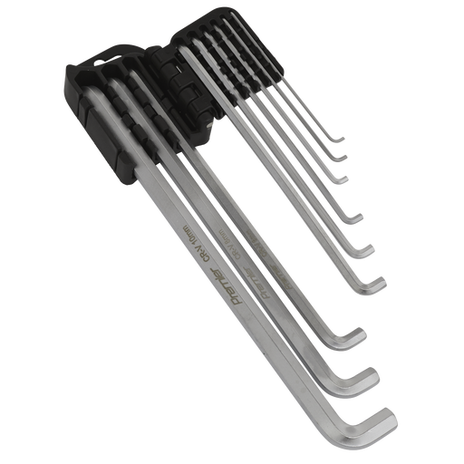 Sealey Premier Hex Key Set 9 Piece 1.5-10mm Extra-Long Stubby