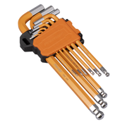 Sealey Premier Hex Key Set 9 Piece 62.5-177mm Chrome Vanadium Steel