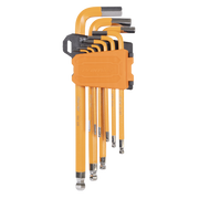 Sealey Premier Hex Key Set 9 Piece 62.5-177mm Chrome Vanadium Steel
