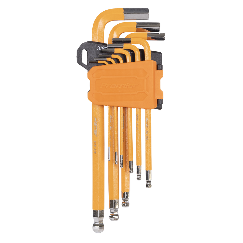 Sealey Premier Hex Key Set 9 Piece 62.5-177mm Chrome Vanadium Steel