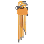 Sealey Premier Hex Key Set 9 Piece Ball-End Extra-Long 1/16" to 3/8"