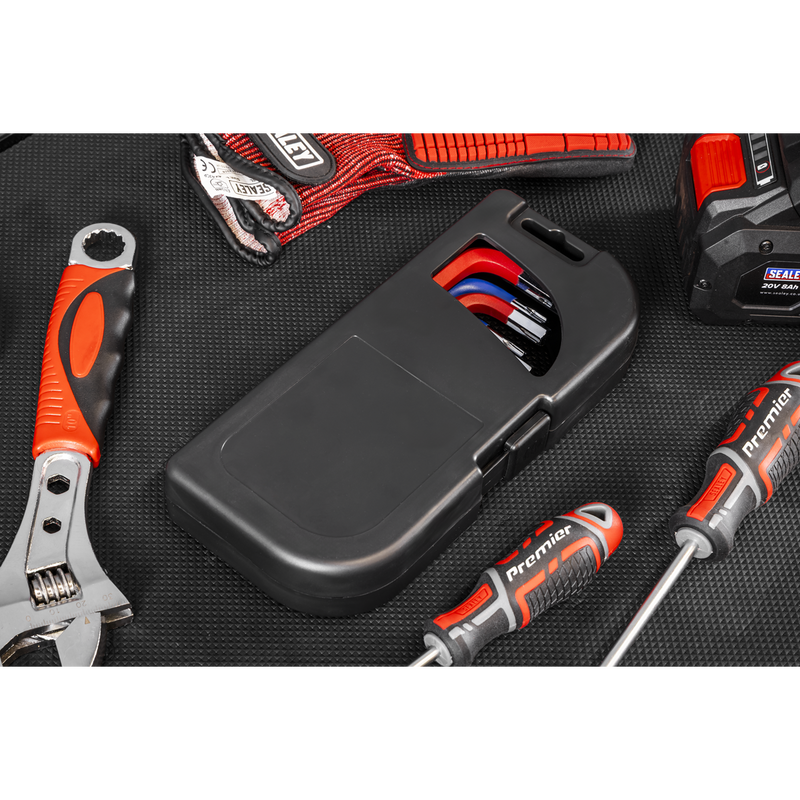 Sealey Premier Long Anti-Slip Hex Key Set 18 Piece AK7176