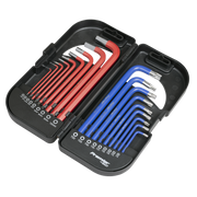 Sealey Premier Long Anti-Slip Hex Key Set 18 Piece AK7176