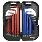 Sealey Premier Long Anti-Slip Hex Key Set 18 Piece AK7176