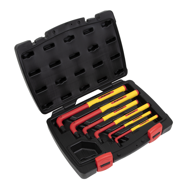 Sealey Premier Hex Key Set 6 Piece - VDE Approved, Sizes 2.5-8mm
