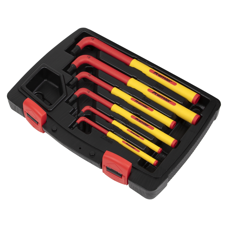 Sealey Premier Hex Key Set 6 Piece - VDE Approved, Sizes 2.5-8mm
