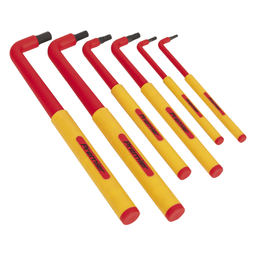 Sealey Premier Hex Key Set 6 Piece - VDE Approved, Sizes 2.5-8mm