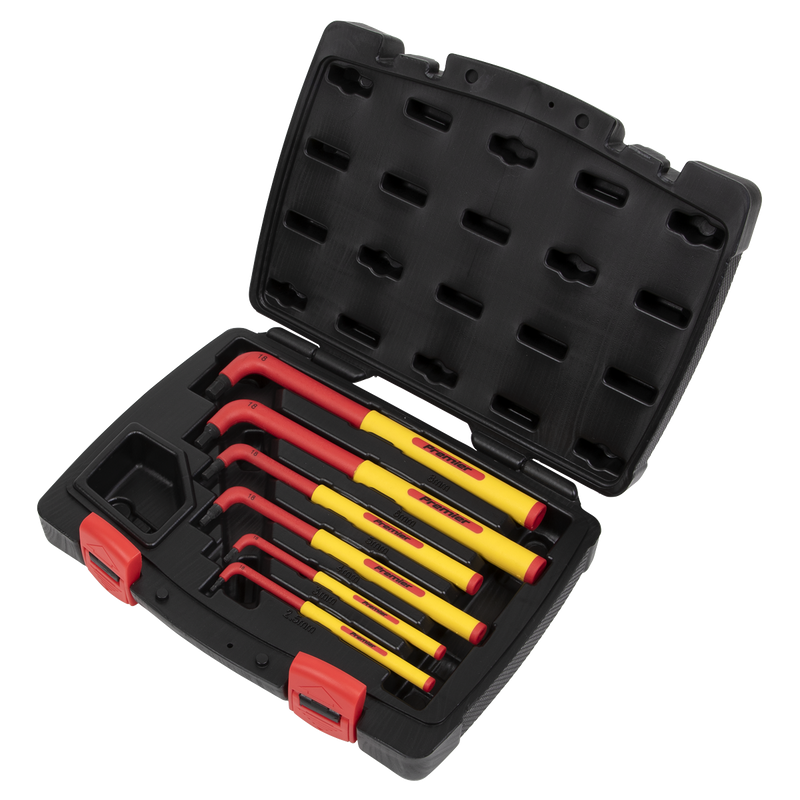 Sealey Premier Hex Key Set 6 Piece - VDE Approved, Sizes 2.5-8mm