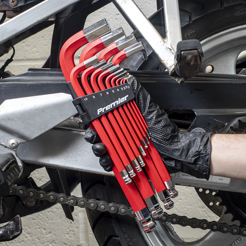 Sealey Premier Jumbo Hex Key Set 13 Piece 2-19mm Anti-Slip