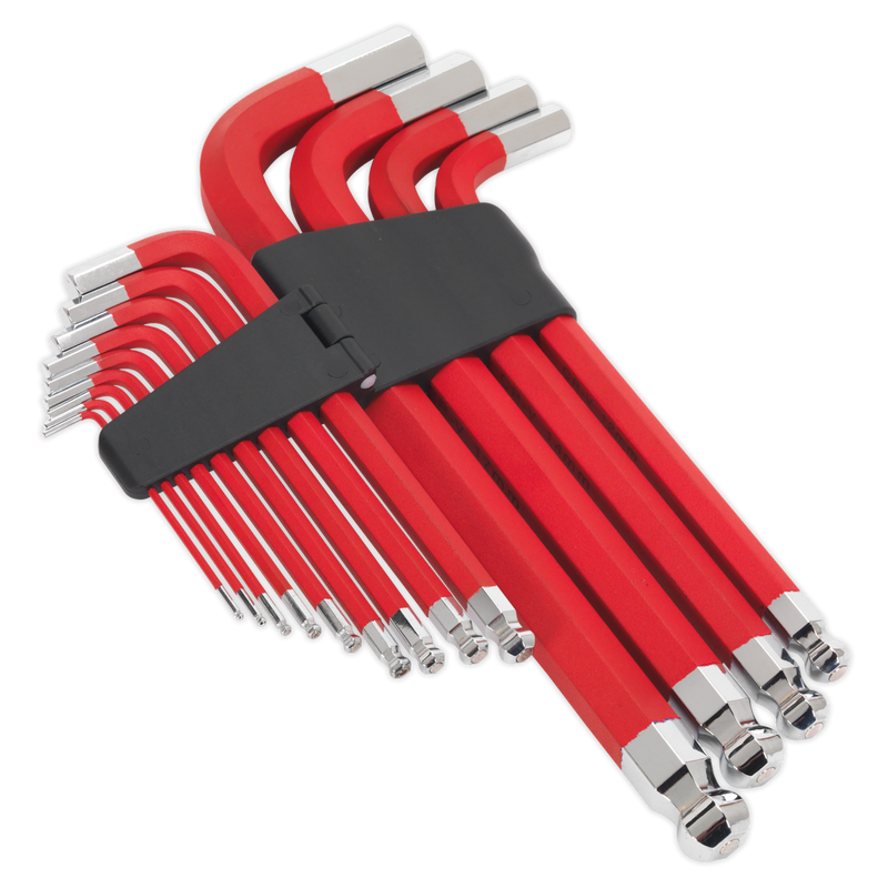Sealey Premier Jumbo Hex Key Set 13 Piece 2-19mm Anti-Slip