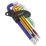 Sealey Premier Hex Key Set 9 Piece 1.5-10mm Chrome Vanadium Steel