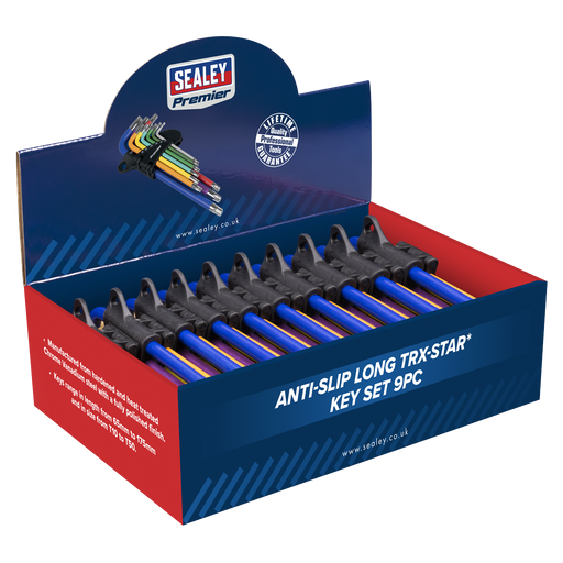 Sealey Premier Anti-Slip Key Set 9 Piece - Length 65-175mm