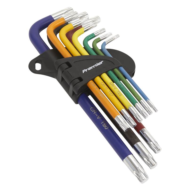 Sealey Premier Key Set 9 Piece AK7193 65-175mm Chrome Vanadium