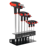 Sealey Premier T-Handle Ball-End Hex Key Set 8 Piece 100-200mm