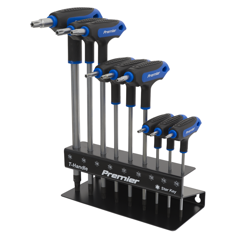 Sealey Premier T-Handle TRX-Star Key Set 9 Piece, Length 100-200mm