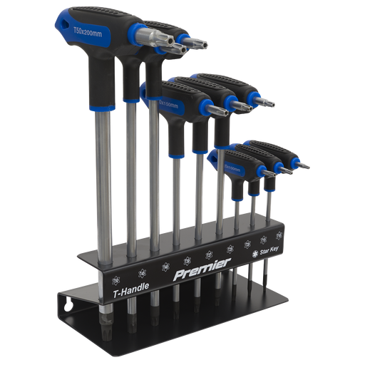 Sealey Premier T-Handle TRX-Star Key Set 9 Piece, Length 100-200mm