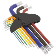 Sealey Premier Long Ball-End Hex Key Set 9 Piece 65-175mm