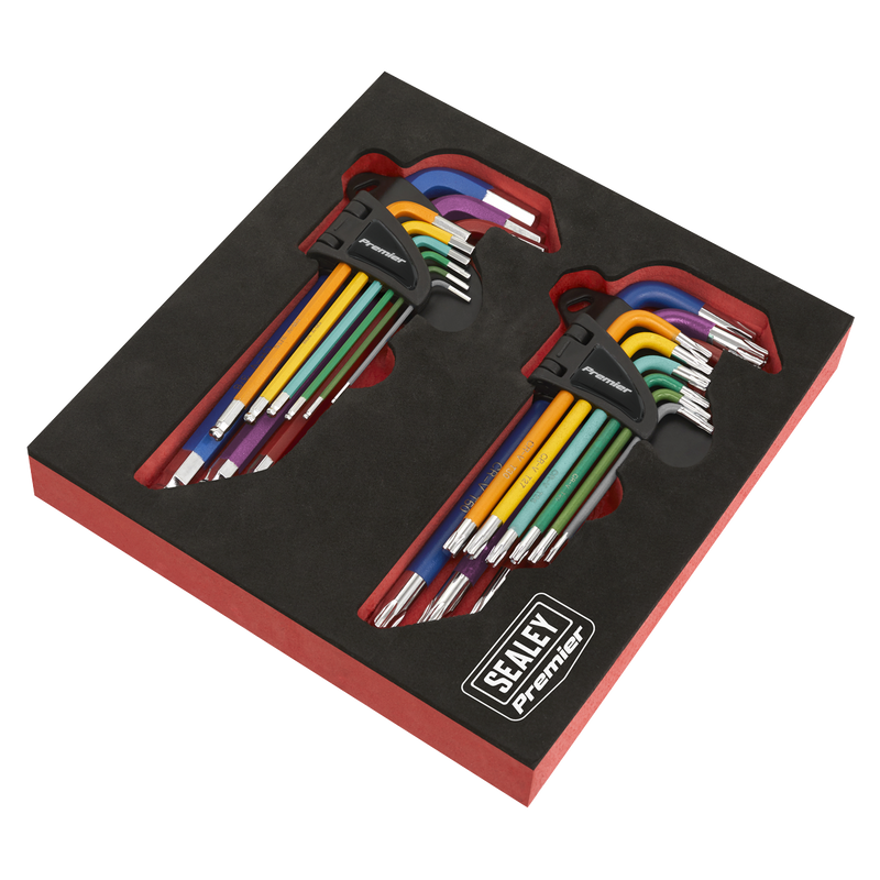 Sealey Premier Hex Key Set 18 Piece Ball-End & TRX-Star AK7199