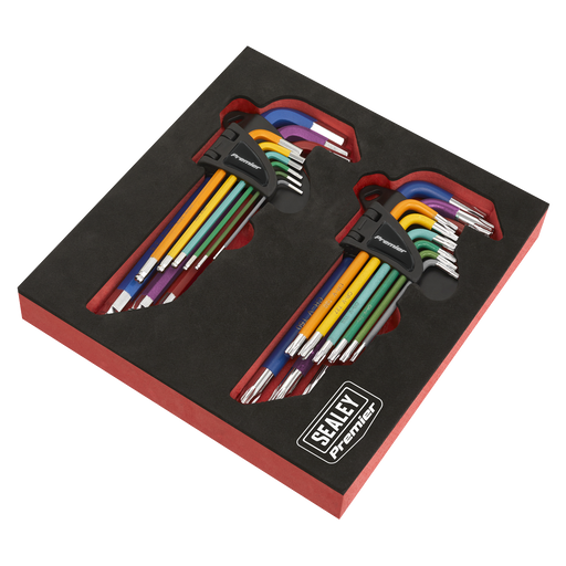 Sealey Premier Hex Key Set 18 Piece Ball-End & TRX-Star AK7199