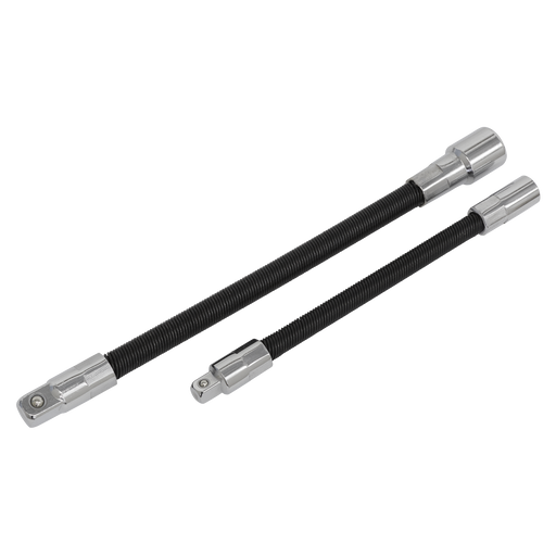 Sealey Premier Flexible Extension Adaptor Set 1/4"Sq & 3/8"Sq - 2 Piece