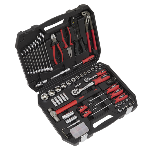 Sealey Mechanic's Tool Kit 100 Piece with 1/4" & 1/2" Drive