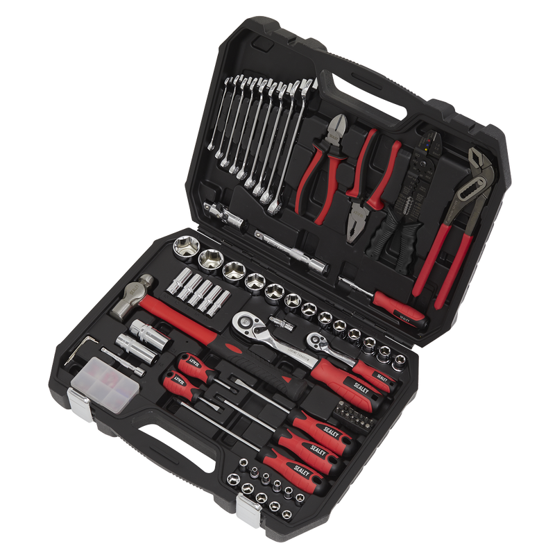 Sealey Mechanic's Tool Kit 100 Piece with 1/4" & 1/2" Drive