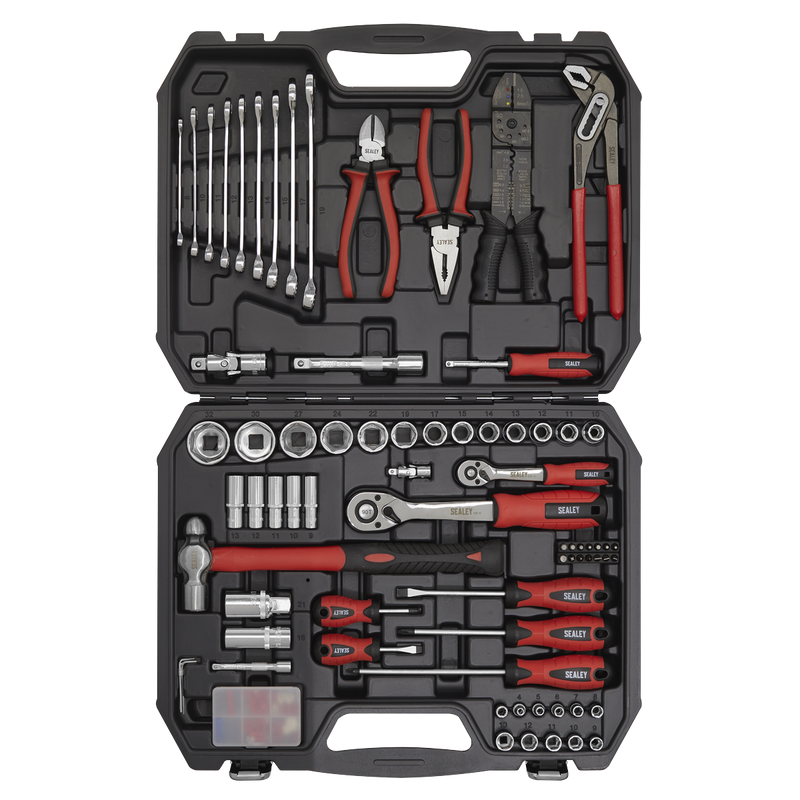 Sealey Mechanic's Tool Kit 100 Piece with 1/4" & 1/2" Drive