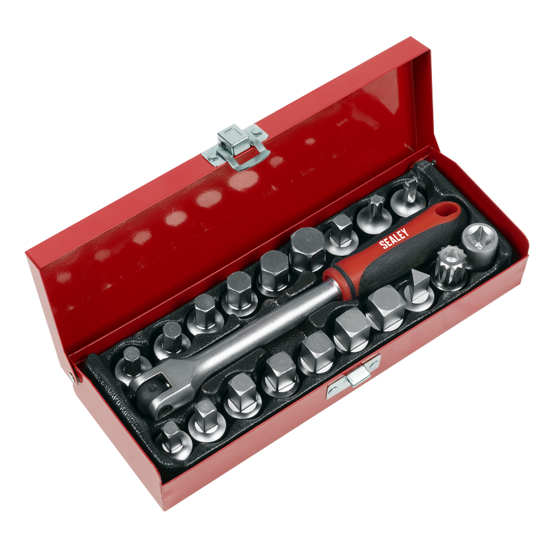 Sealey Oil Drain Plug Key Set 20 Piece 3/8"Sq Drive