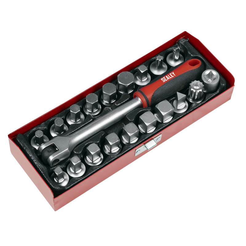 Sealey Oil Drain Plug Key Set 20 Piece 3/8"Sq Drive