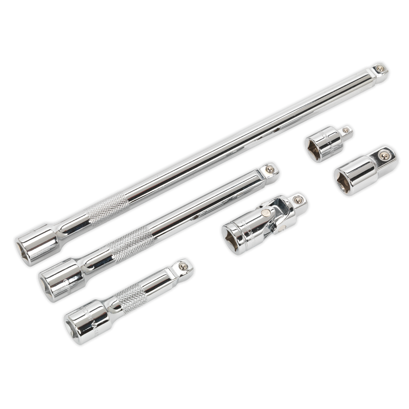 Sealey Premier Extension Bar Set 3/8" Drive 6 Piece with Adaptors