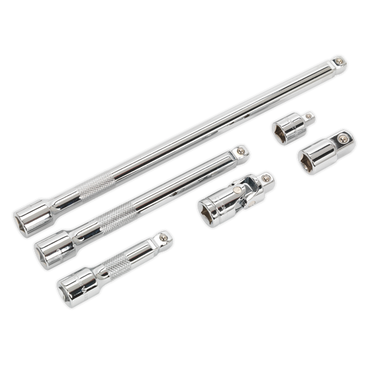 Sealey Premier Extension Bar Set 3/8" Drive 6 Piece with Adaptors