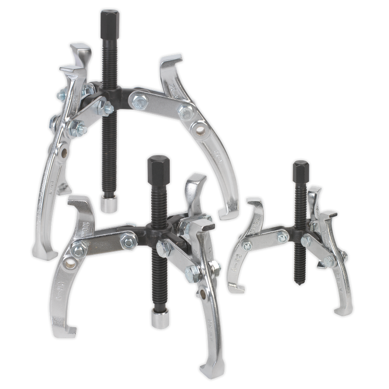 Sealey Reversible Triple Leg Puller Set 3 Piece 150mm