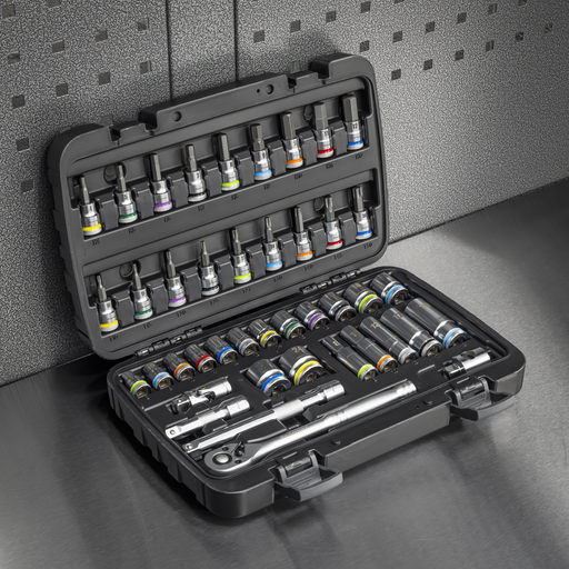 Sealey Premier 42 Piece Socket & Bit Set 3/8" Drive