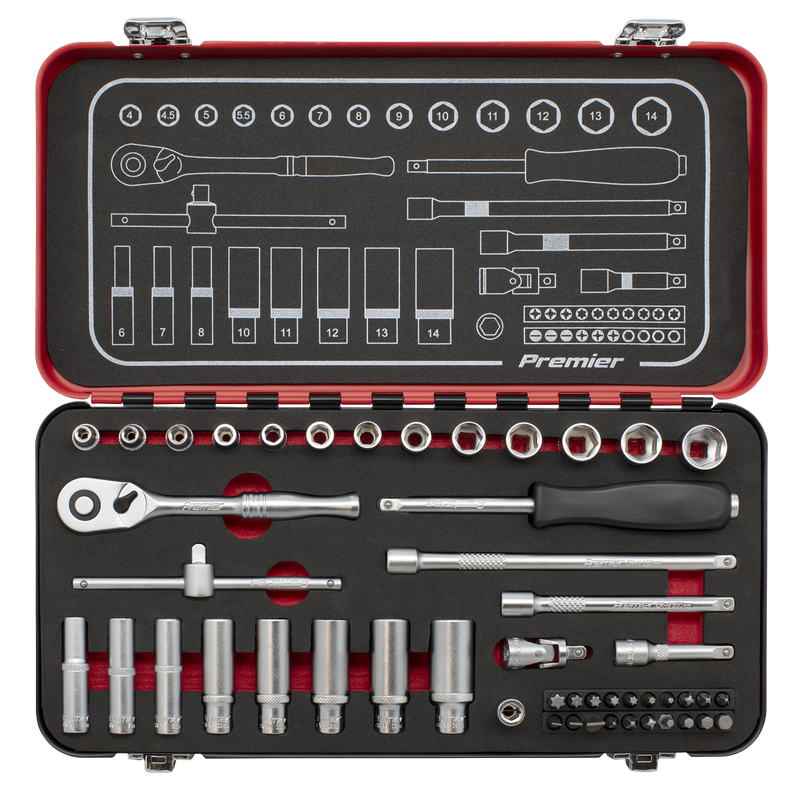 Sealey Premier Platinum Socket Set 49 Piece 1/4" Drive AK7920