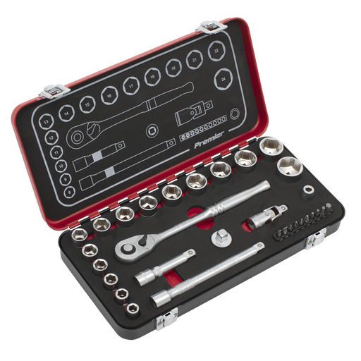 Sealey Premier Platinum Socket Set 31 Piece 3/8" Drive AK7921
