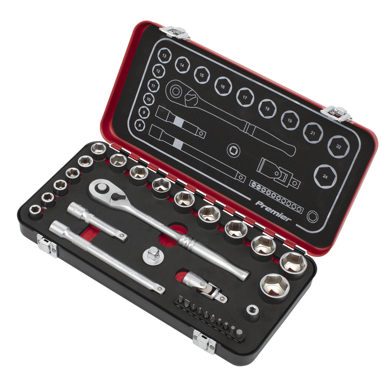 Sealey Premier Platinum Socket Set 31 Piece 3/8" Drive AK7921