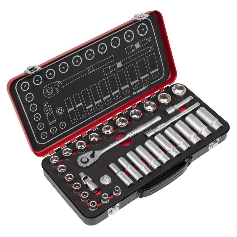 Sealey Premier Platinum Socket Set 3/8" Drive 32 Piece