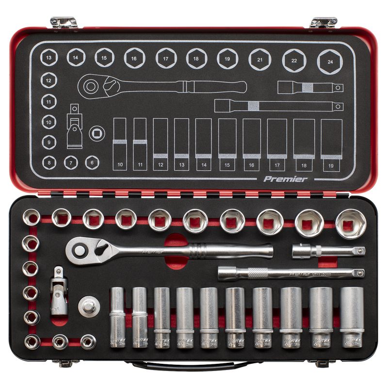 Sealey Premier Platinum Socket Set 3/8" Drive 32 Piece