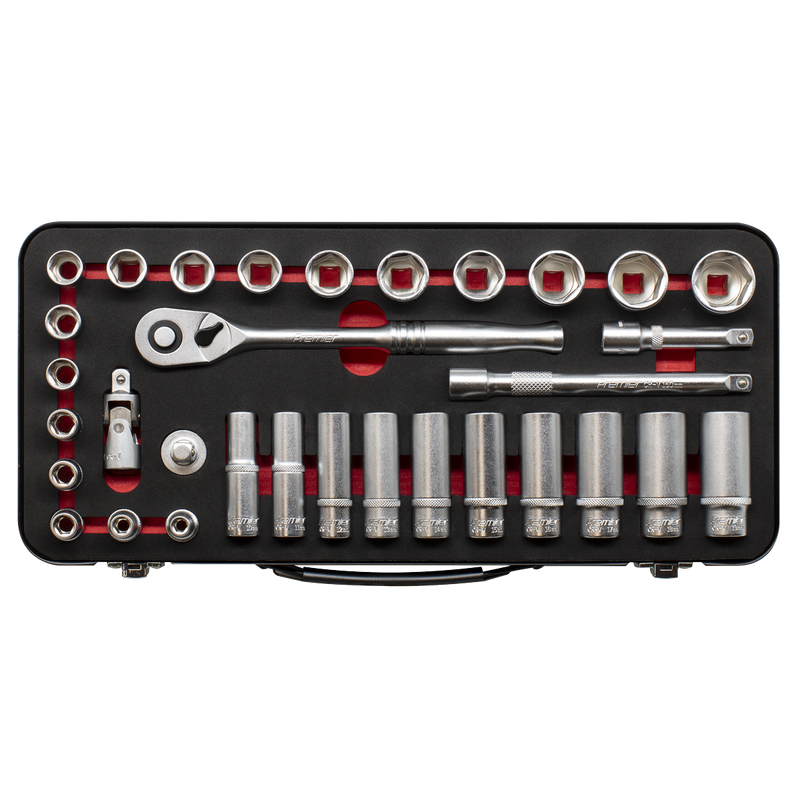 Sealey Premier Platinum Socket Set 3/8" Drive 32 Piece