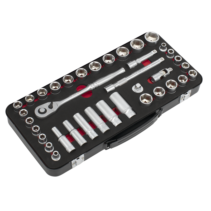Sealey Premier Platinum Socket Set 37 Piece 3/8"Sq Drive Metric/Imperial