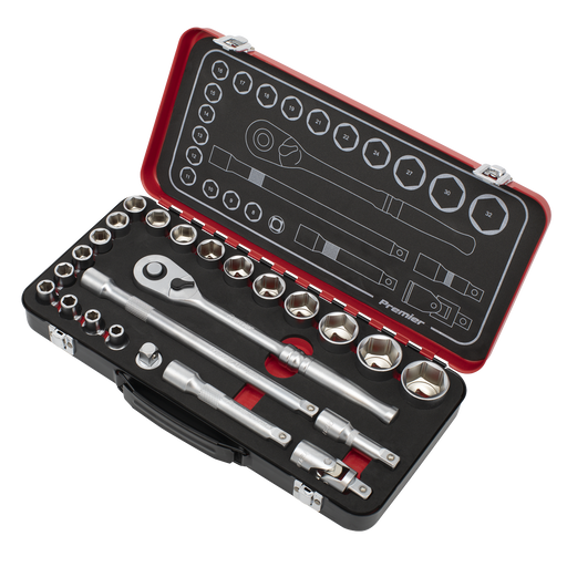 Sealey Premier Platinum Socket Set 1/2" Drive 24 Piece