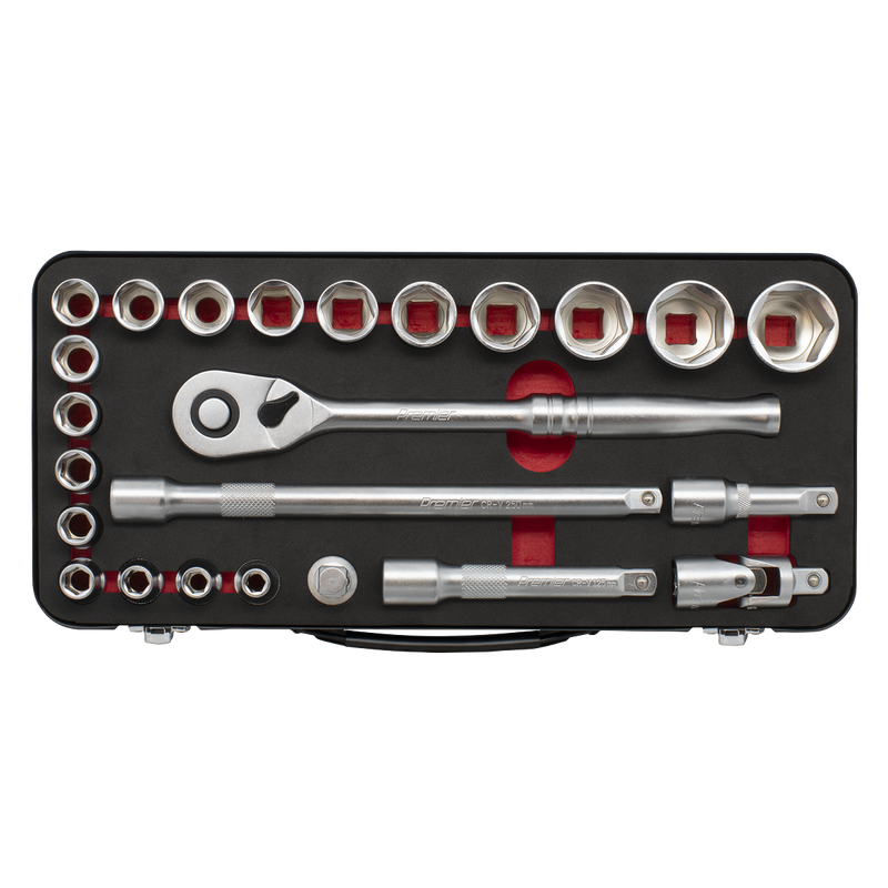 Sealey Premier Platinum Socket Set 1/2" Drive 24 Piece