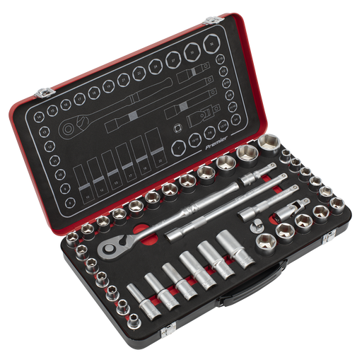Sealey Premier Platinum Socket Set 40 Piece 1/2" Drive Metric/Imperial