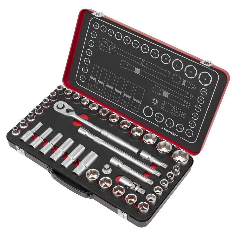 Sealey Premier Platinum Socket Set 40 Piece 1/2" Drive Metric/Imperial