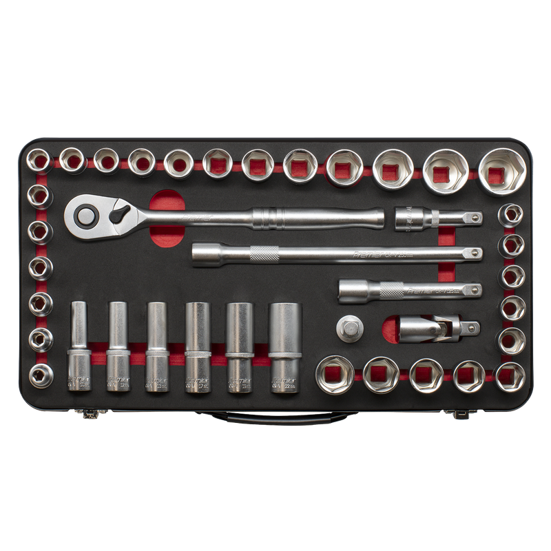 Sealey Premier Platinum Socket Set 40 Piece 1/2" Drive Metric/Imperial