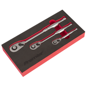 Sealey Premier Platinum Ratchet Wrench Set 3 Piece 1/2" Drive