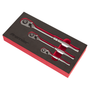 Sealey Premier Platinum Ratchet Wrench Set 3 Piece 1/2" Drive